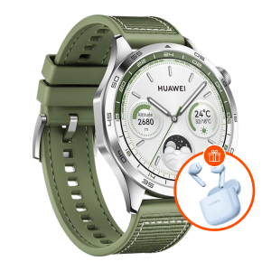 Smart saat Huawei Watch GT4 46mm PNX-B19 (55020BGY) Green Woven Strap